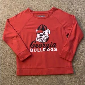Retro Georgia Bulldogs Pullover Size L